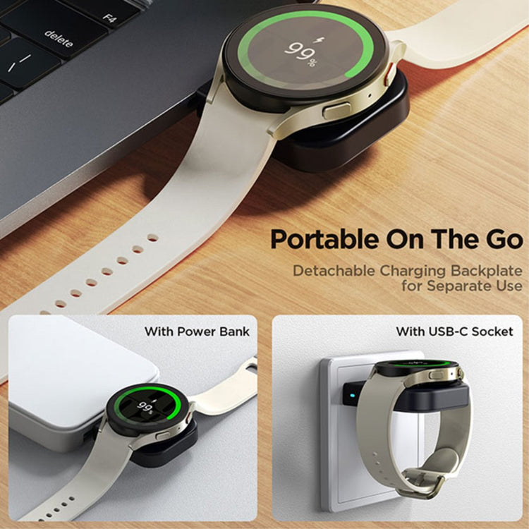 Silikone Holder passer til Samsung Smartwatch - Sort#serie_1150