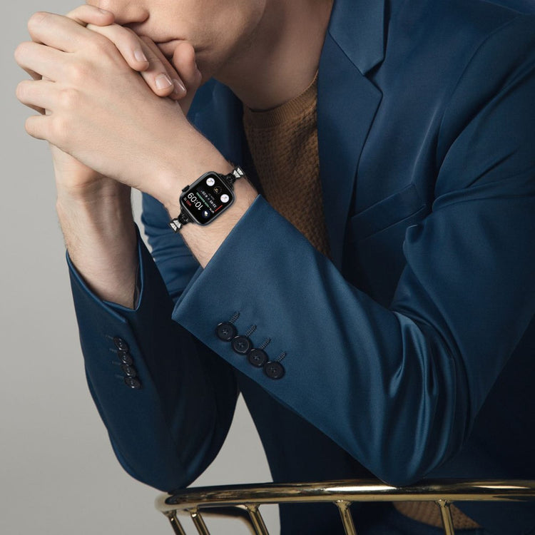 Apple Watch Universal 49mm/45mm/44mm/42mm Metal Band Watch Strap - Black#serie_1