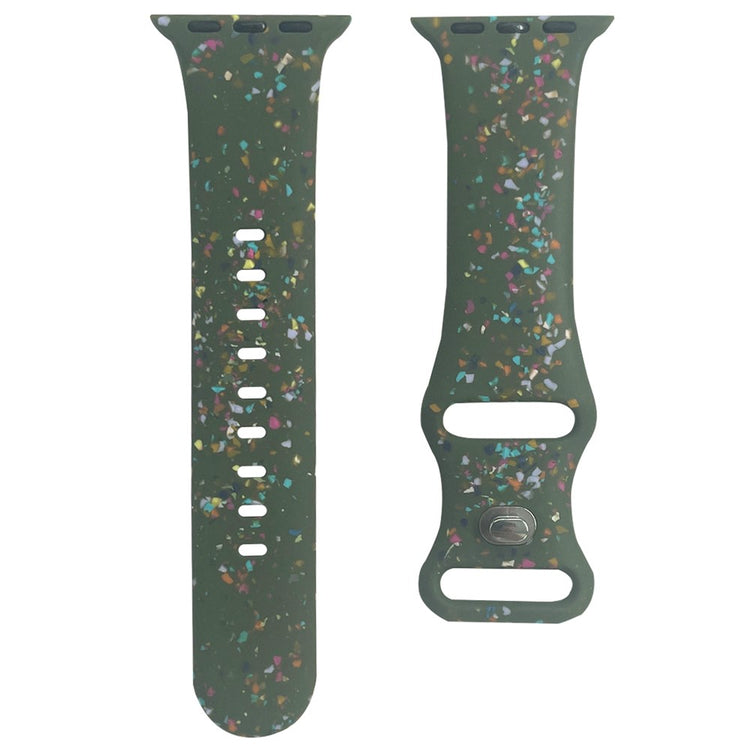 Sejt Silikone Universal Rem passer til Apple Smartwatch - Grøn#serie_3