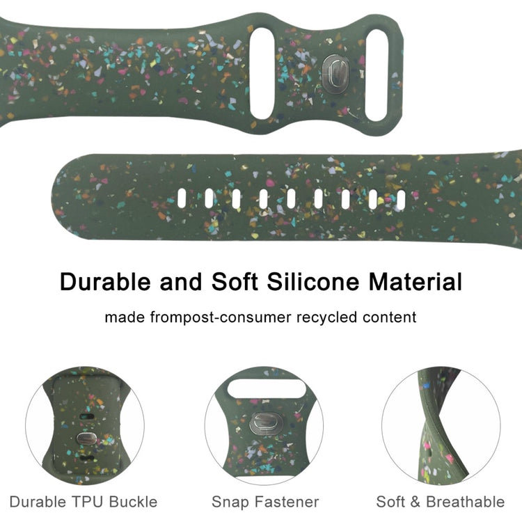 Sejt Silikone Universal Rem passer til Apple Smartwatch - Grøn#serie_3