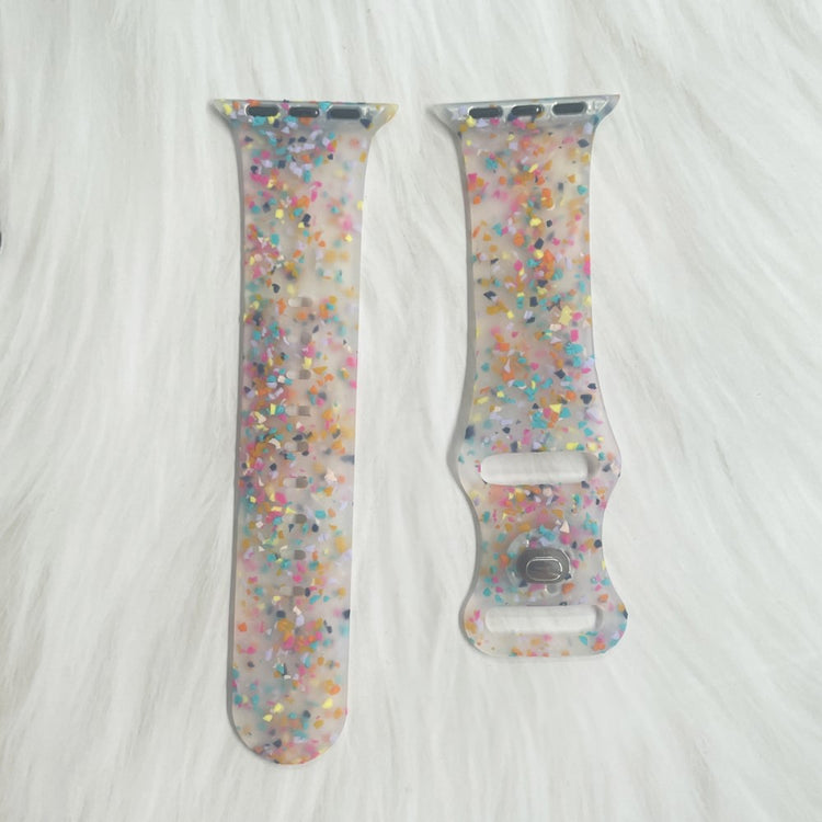 Sejt Silikone Universal Rem passer til Apple Smartwatch - Gennemsigtig#serie_5