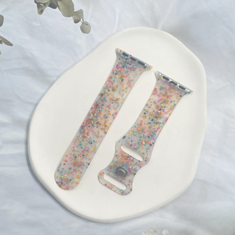 Sejt Silikone Universal Rem passer til Apple Smartwatch - Gennemsigtig#serie_5