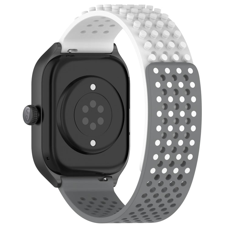 Huawei Watch GT 4 / 3 / 2 46mm Silicone Watch Strap 22mm Breathable Quick Release Watch Band - White / Grey#serie_1