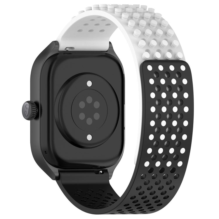 Huawei Watch GT 4 / 3 / 2 46mm Silicone Watch Strap 22mm Breathable Quick Release Watch Band - White / Black#serie_2