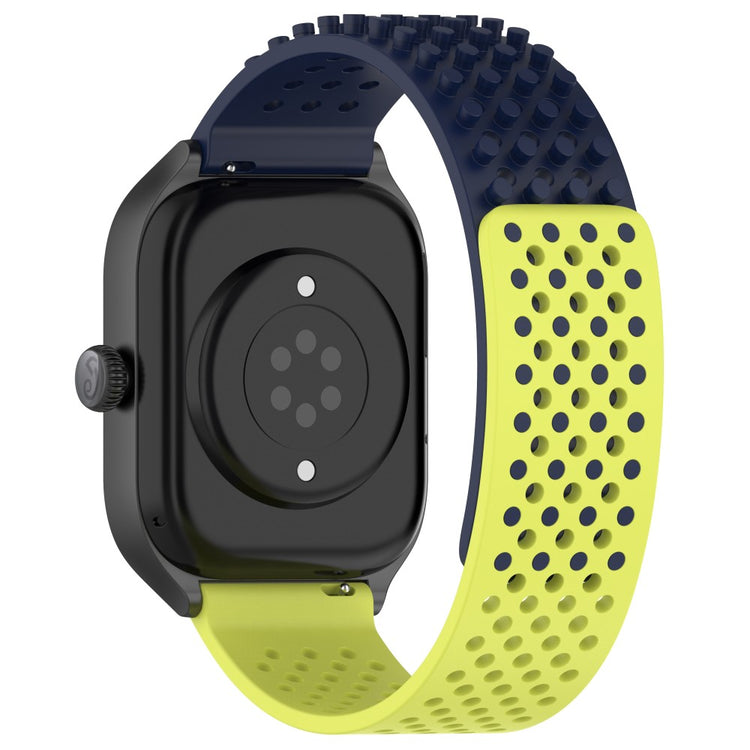 Huawei Watch GT 4 / 3 / 2 46mm Silicone Watch Strap 22mm Breathable Quick Release Watch Band - Midnight Blue / Lime#serie_8