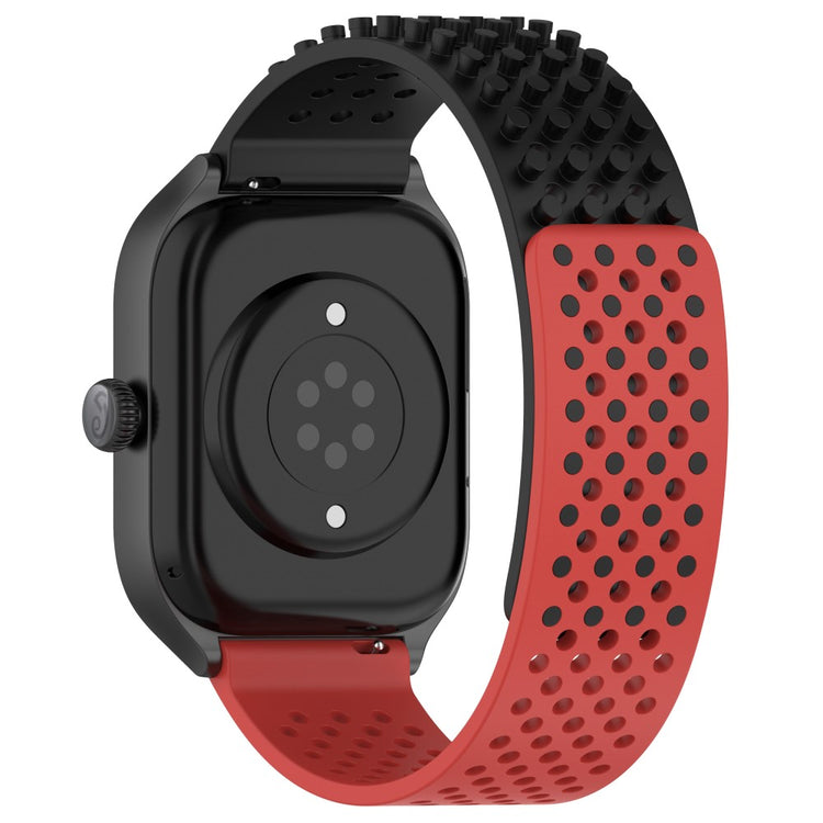 Huawei Watch GT 4 / 3 / 2 46mm Silicone Watch Strap 22mm Breathable Quick Release Watch Band - Black / Red#serie_9
