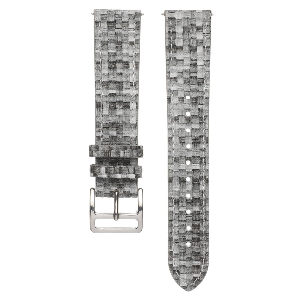 Garmin Active 5 / Samsung Galaxy Watch6 Classic 47mm 43mm Watch Band 20mm Braided Vegan Leather Wrist Strap - Black Grey#serie_2