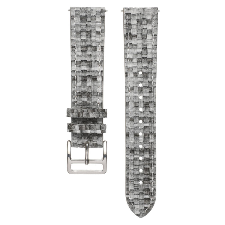 Garmin Active 5 / Samsung Galaxy Watch6 Classic 47mm 43mm Watch Band 20mm Braided Vegan Leather Wrist Strap - Black Grey#serie_2