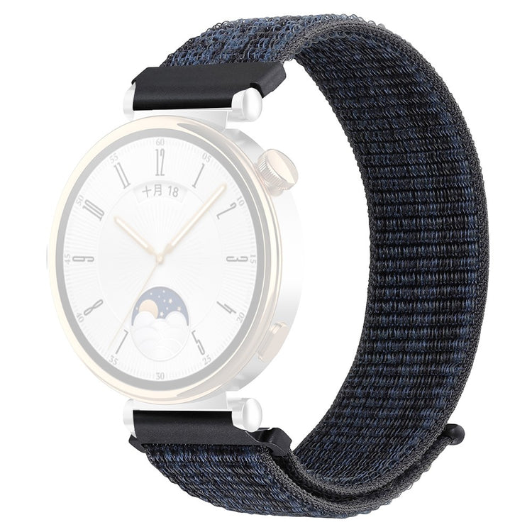 Huawei Watch GT 4 41mm / Garmin Venu 3S Nylon Watch Strap 18mm Sports Watchband - Black+Blue#serie_1