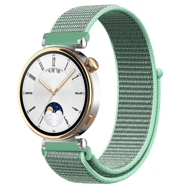 Huawei Watch GT 4 41mm / Garmin Venu 3S Watch Band 18mm Nylon Loop Adjustable Wrist Strap - Lake Green#serie_5