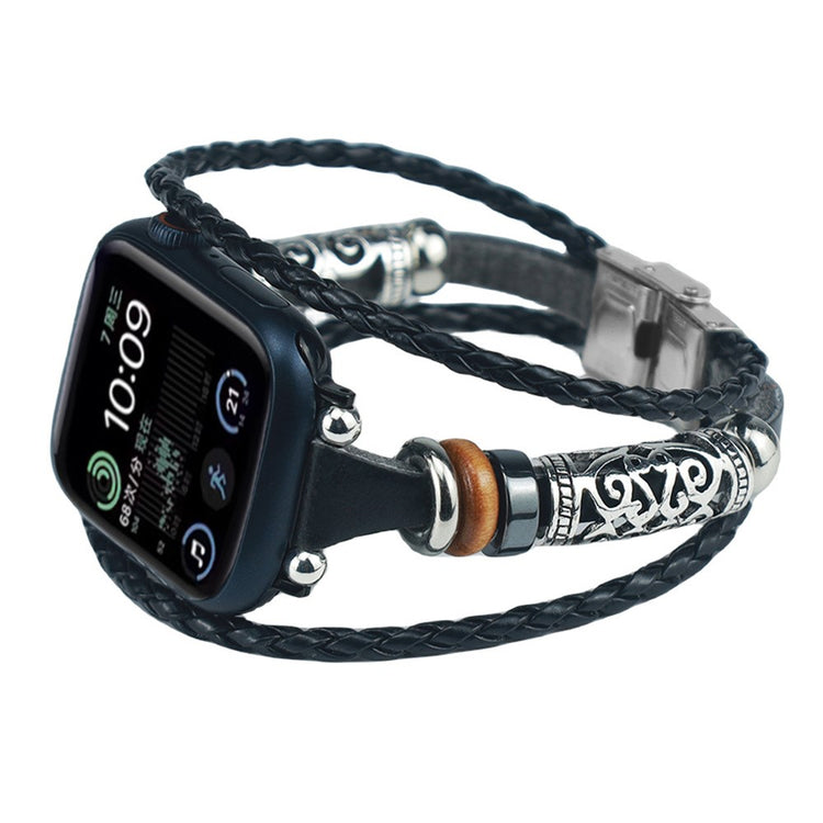 Super Godt Kunstlæder Universal Rem passer til Apple Smartwatch - Sort#serie_1