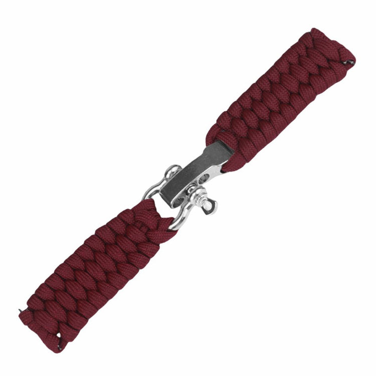 Huawei Watch GT4 46mm / Samsung Galaxy Watch3 45mm Watch Strap 22mm Braided Rope Wrist Band - Wine Red#serie_6