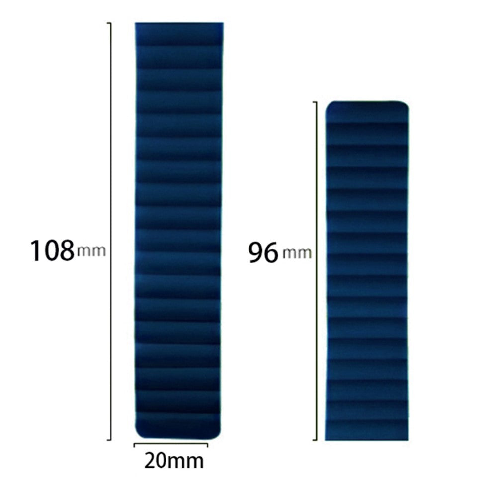 Huami Amazfit GTS 4 / 3 / 2 / 1 / mini Silicone Watch Strap 20mm Magnetic Sports Band - Black+Wine Red#serie_3