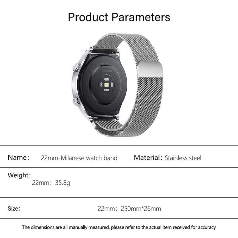 Meget Godt Metal Universal Rem passer til Smartwatch - Pink#serie_1