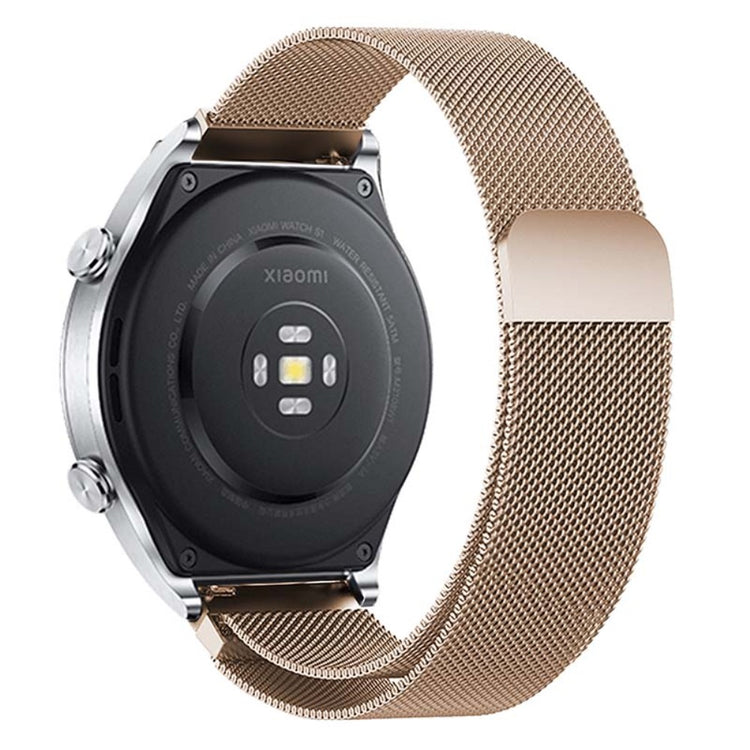 KALEBOL KLB-ML-001 Samsung Galaxy Watch3 45mm / Huawei Watch Ultimate Milanese Watch Strap 22mm Magnetic Metal Watch Band - Retro Gold#serie_2