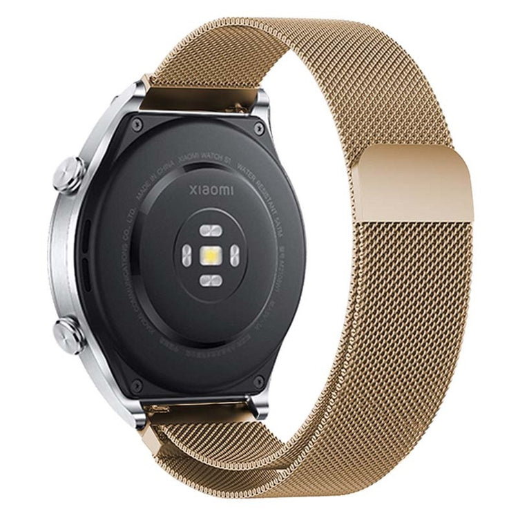 KALEBOL KLB-ML-001 Samsung Galaxy Watch3 45mm / Huawei Watch Ultimate Milanese Watch Strap 22mm Magnetic Metal Watch Band - Gold#serie_4