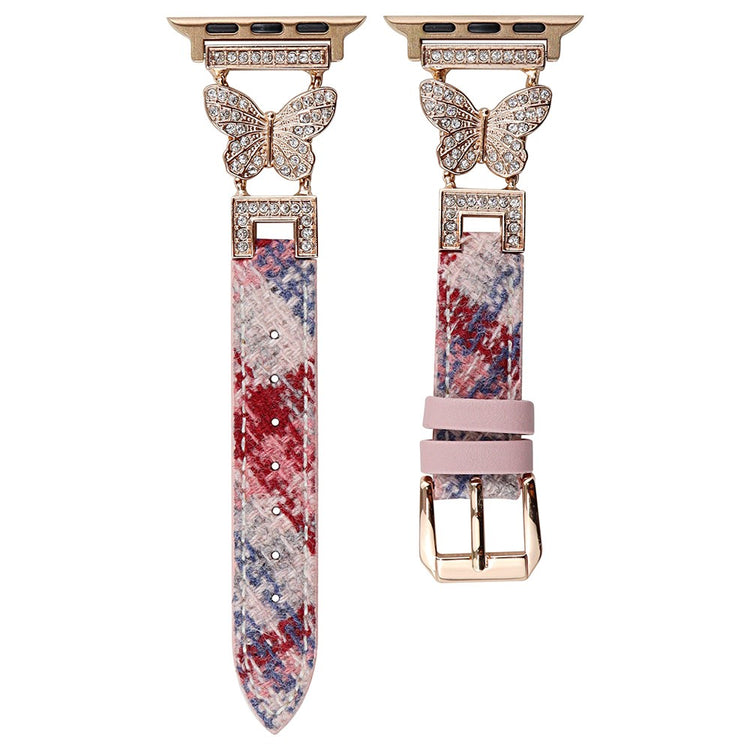 Meget Godt Filt Og Rhinsten Universal Rem passer til Apple Smartwatch - Rød#serie_5