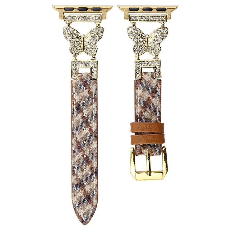 Meget Godt Filt Og Rhinsten Universal Rem passer til Apple Smartwatch - Rød#serie_5