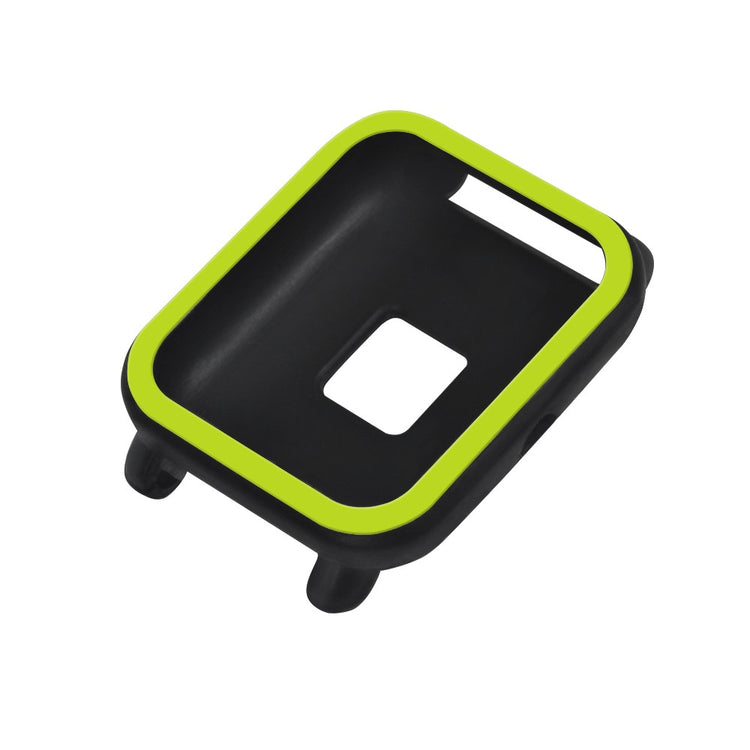 Huami Amazfit Bip / Bip Lite Protective Edge Case Dual Color Silicone Watch Cover - Black+Green#serie_4