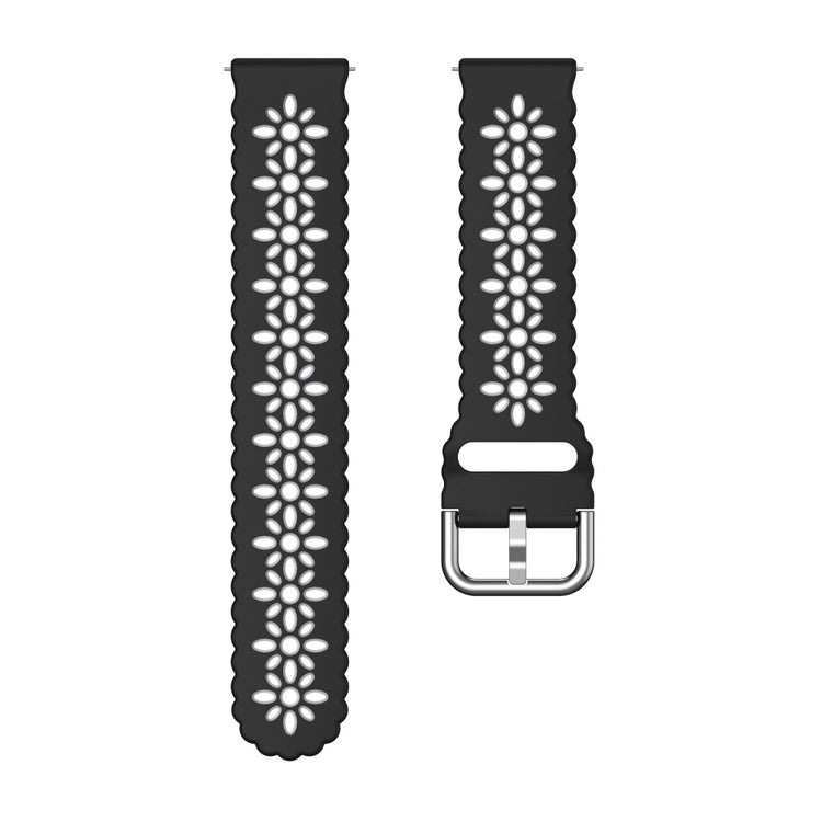 Rigtigt Godt Metal Og Silikone Universal Rem passer til Smartwatch - Sort#serie_6