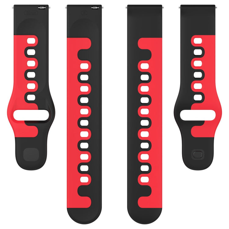 22mm Universal dual color silicone strap - Black / Blue#serie_5