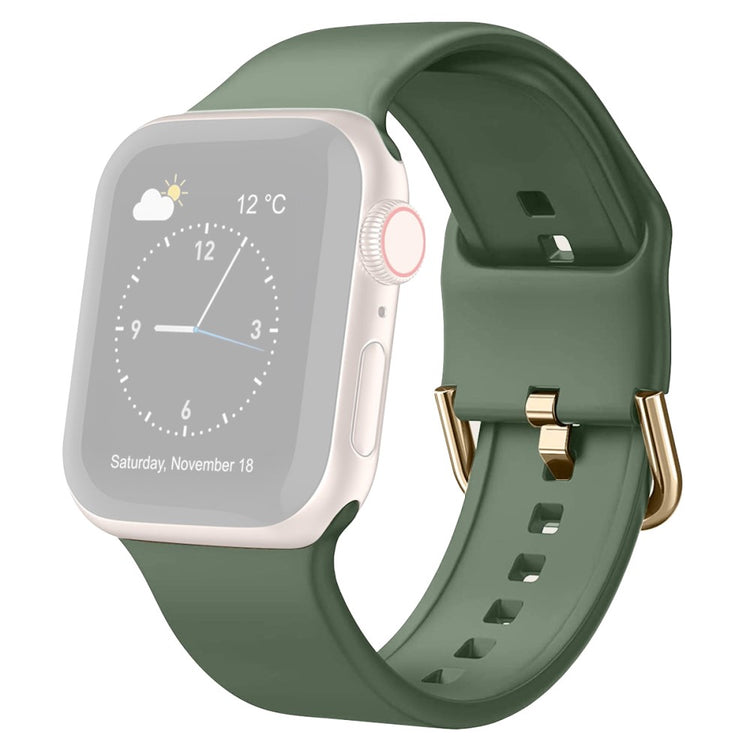 Flot Silikone Universal Rem passer til Apple Smartwatch - Grøn#serie_9