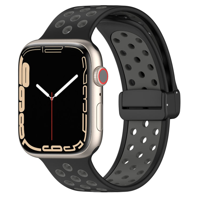 Alle Tiders Silikone Universal Rem passer til Apple Smartwatch - Sort#serie_2