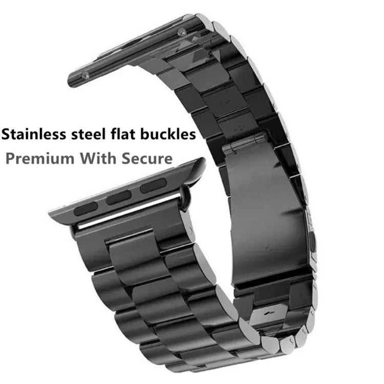 Meget Fed Metal Universal Rem passer til Apple Smartwatch - Sort#serie_1