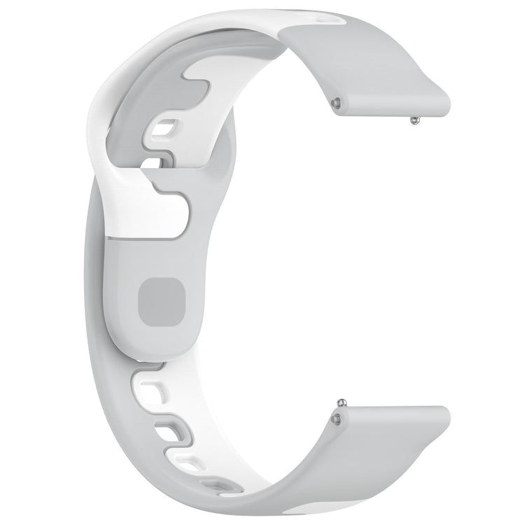 Mega Hårdfør Silikone Universal Rem passer til Smartwatch - Sølv#serie_8