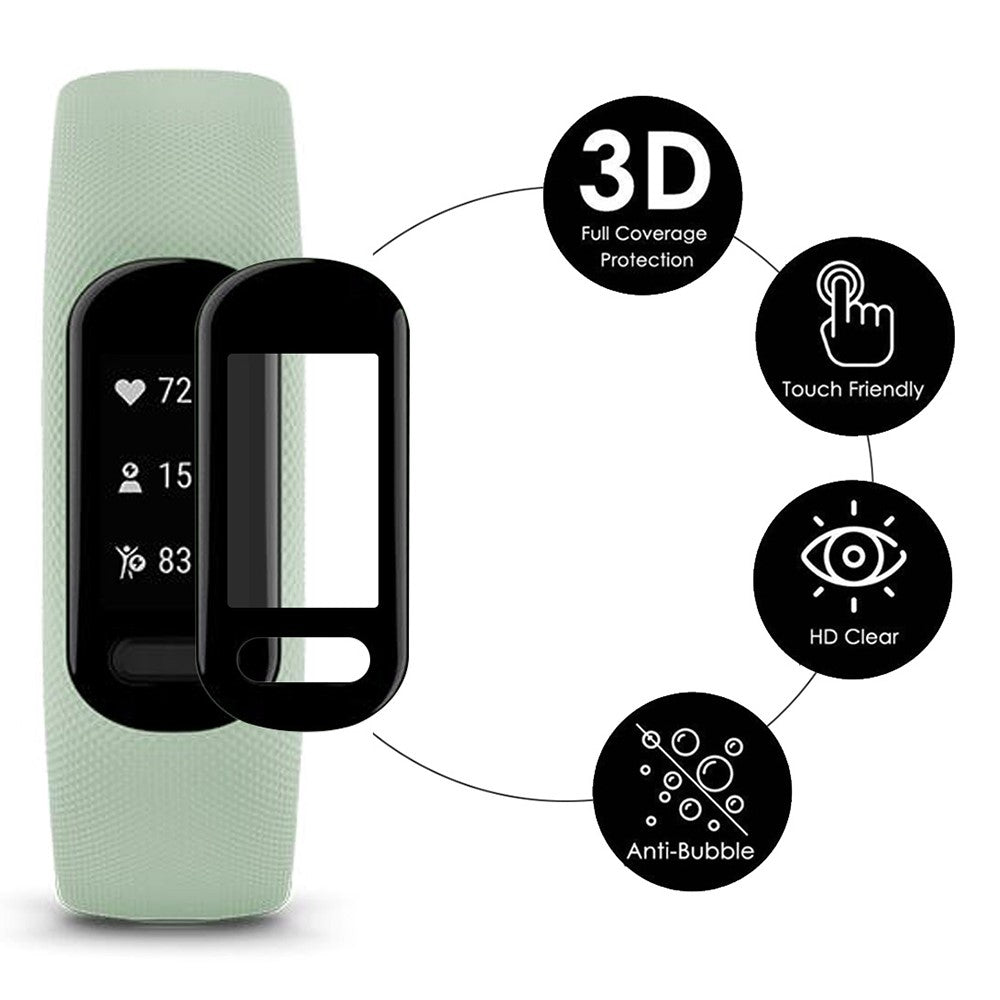 2stk Garmin Vivosmart 5 Plastik  HD Skærmbeskytter - Gennemsigtig#serie_210