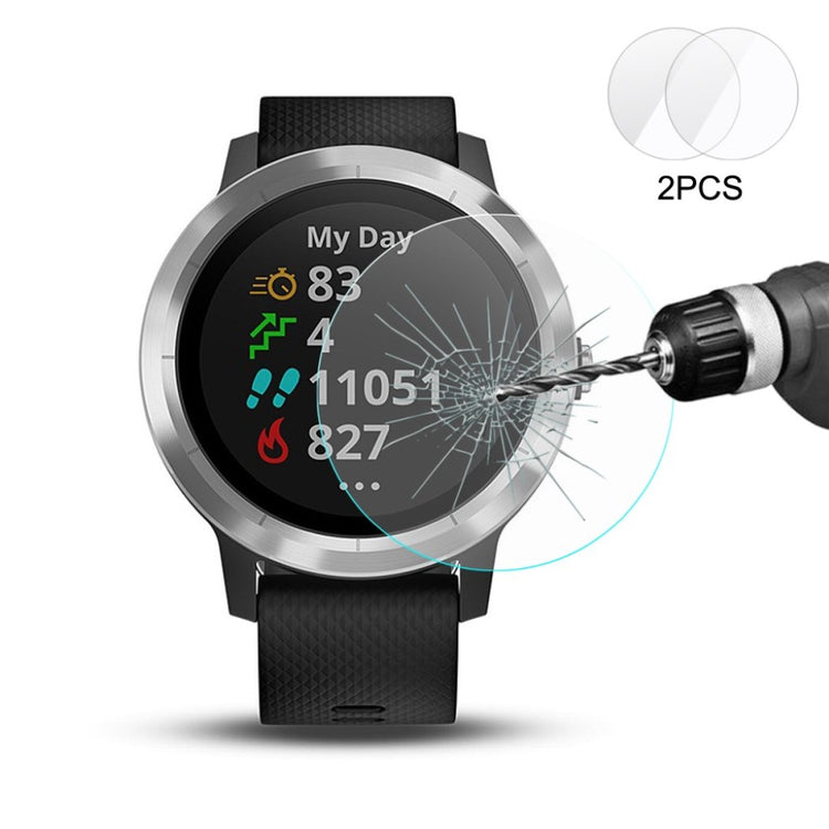 2stk Garmin Vivoactive 3 Hærdet Glas  9H Skærmbeskytter - Gennemsigtig#serie_050