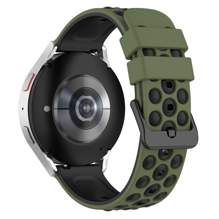 20mm Universal silicone watch strap - Army Green / Black#serie_8