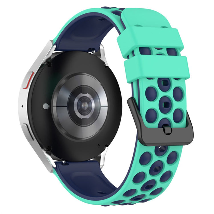 20mm Universal silicone watch strap - Green / Midnight Blue#serie_9