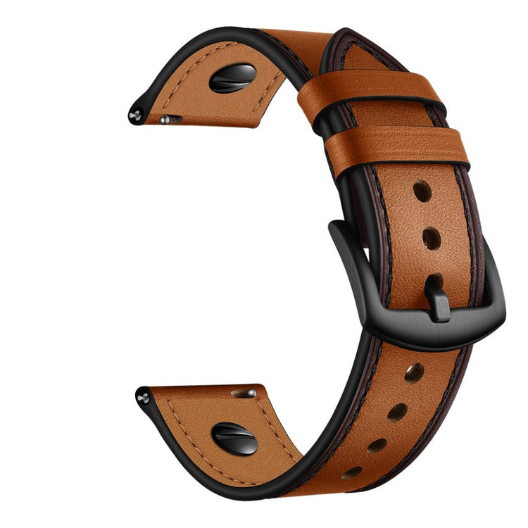 Samsung Gear S3 / Samsung Galaxy Watch (46mm) Ægte læder Rem - Brun#serie_4