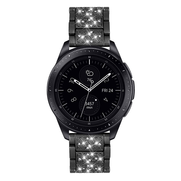 Meget fed Samsung Galaxy Watch (46mm) Metal og Rhinsten Rem - Sort#serie_1