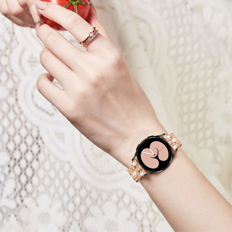 Samsung Galaxy Watch 3 (41mm) / Samsung Galaxy Watch (42mm) Metal og  Rhinsten Urrem - Pink#serie_4