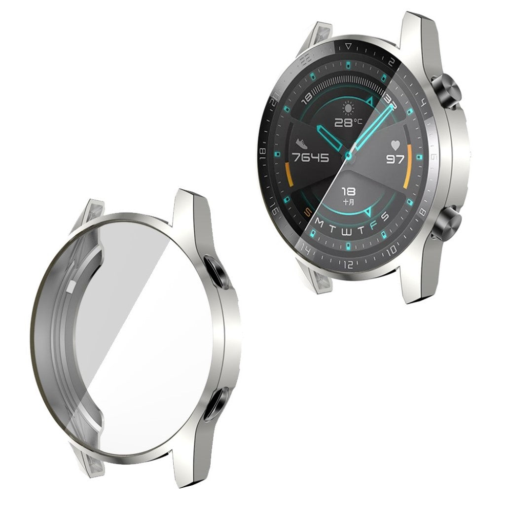 Mega Fed Huawei Watch GT 2 46mm Silikone Cover - Sølv#serie_3