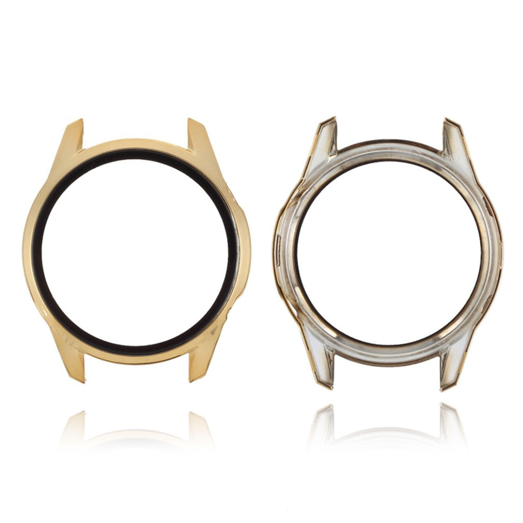 Mega Godt Huawei Watch GT 2 46mm Cover med Skærmbeskytter i Silikone og Hærdet Glas - Guld#serie_4