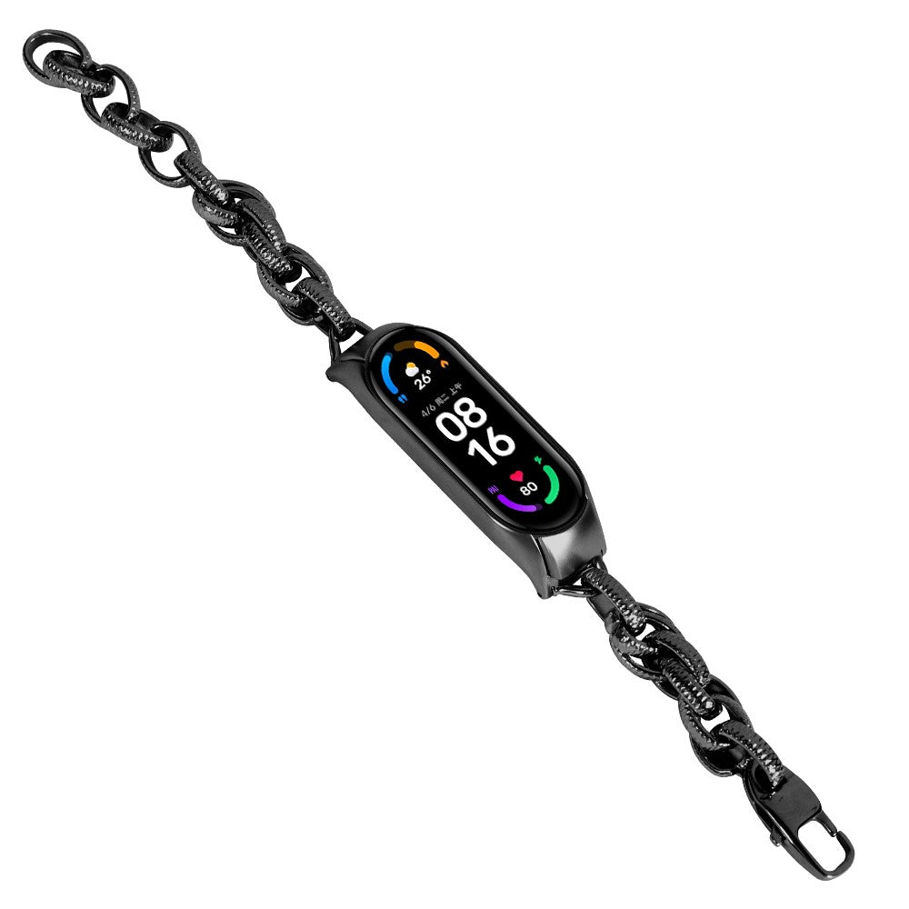 Skøn Xiaomi Mi Smart Band 4 / Xiaomi Mi Band 3 Metal Rem - Sort#serie_1