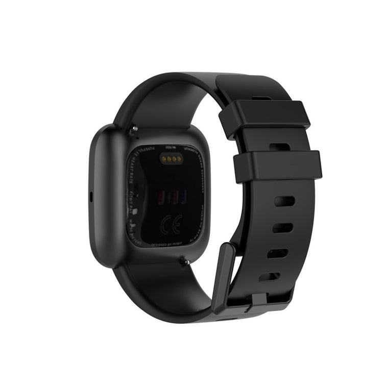 Stilfuld Fitbit Versa 2 / Fitbit Versa Lite Silikone Rem - Størrelse: L - Sort#serie_1