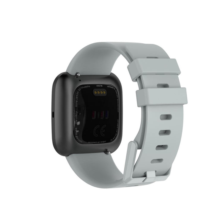 Stilfuld Fitbit Versa 2 / Fitbit Versa Lite Silikone Rem - Størrelse: L - Sølv#serie_3