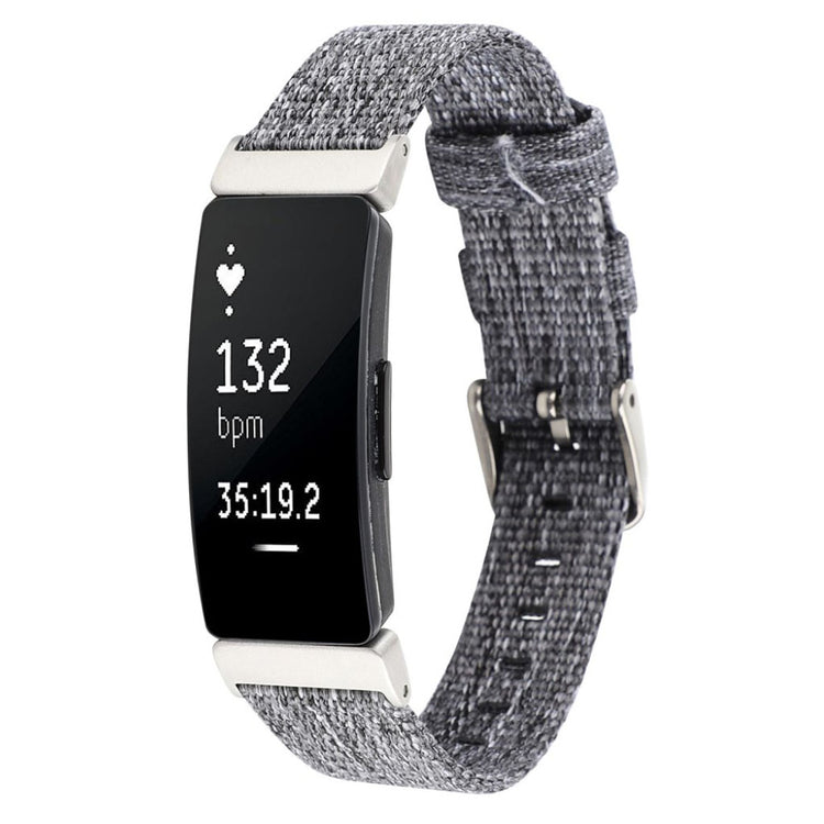 Super fantastisk Fitbit Inspire Nylon Rem - Sølv#serie_2