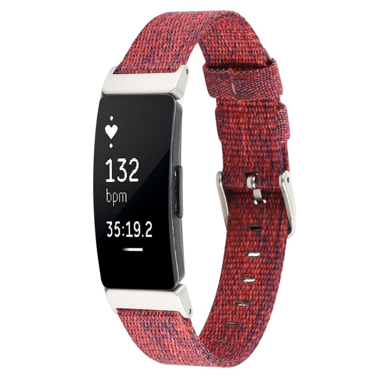 Super fantastisk Fitbit Inspire Nylon Rem - Rød#serie_3