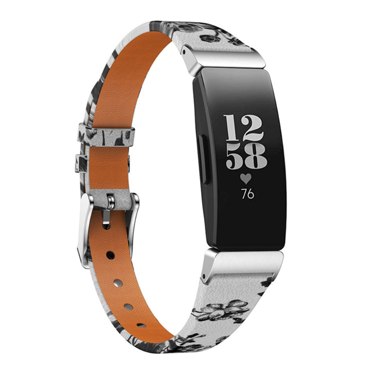 Vildt rart Fitbit Ace 2 / Fitbit Inspire Ægte læder Rem - Hvid#serie_1