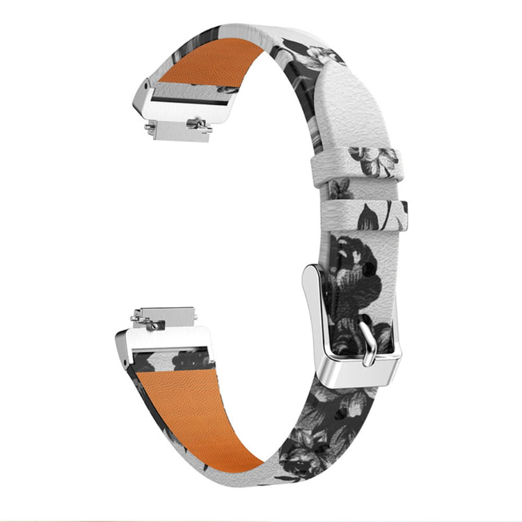 Vildt rart Fitbit Ace 2 / Fitbit Inspire Ægte læder Rem - Hvid#serie_1