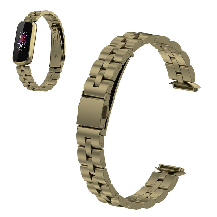 Helt vildt skøn Fitbit Luxe Metal Rem - Guld#serie_1