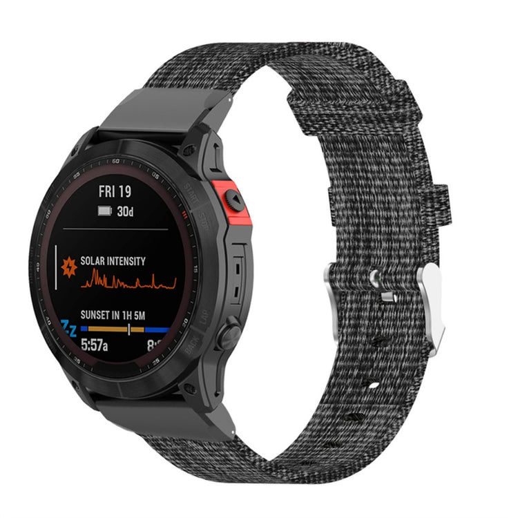 Rigtigt pænt Universal Garmin Nylon Rem - Sølv#serie_3