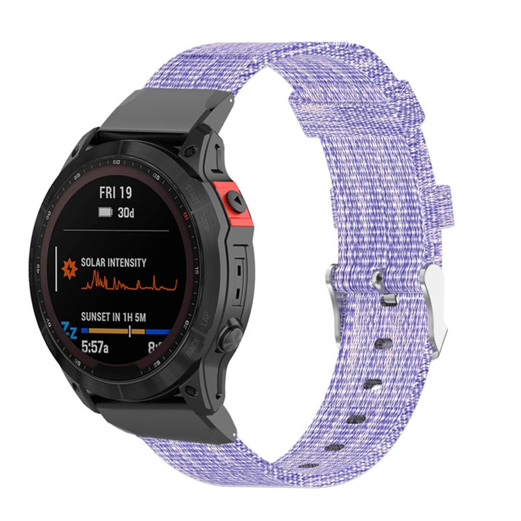 Rigtigt pænt Universal Garmin Nylon Rem - Lilla#serie_5