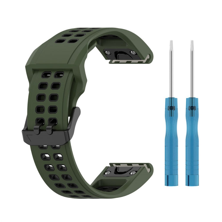 Slidstærk Universal Garmin Silikone Rem - Grøn#serie_6