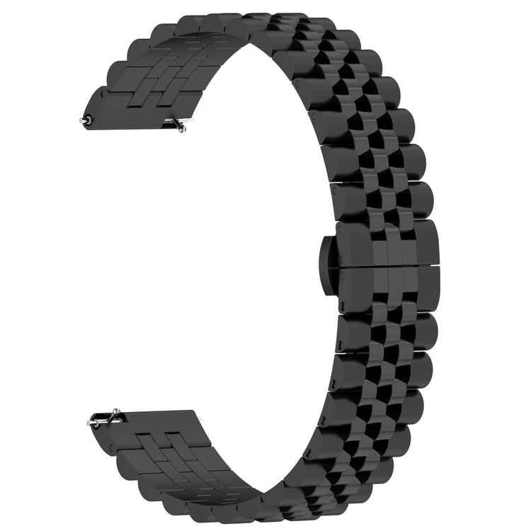 Solid Metal Universal Rem passer til Garmin Smartwatch - Sort#serie_3